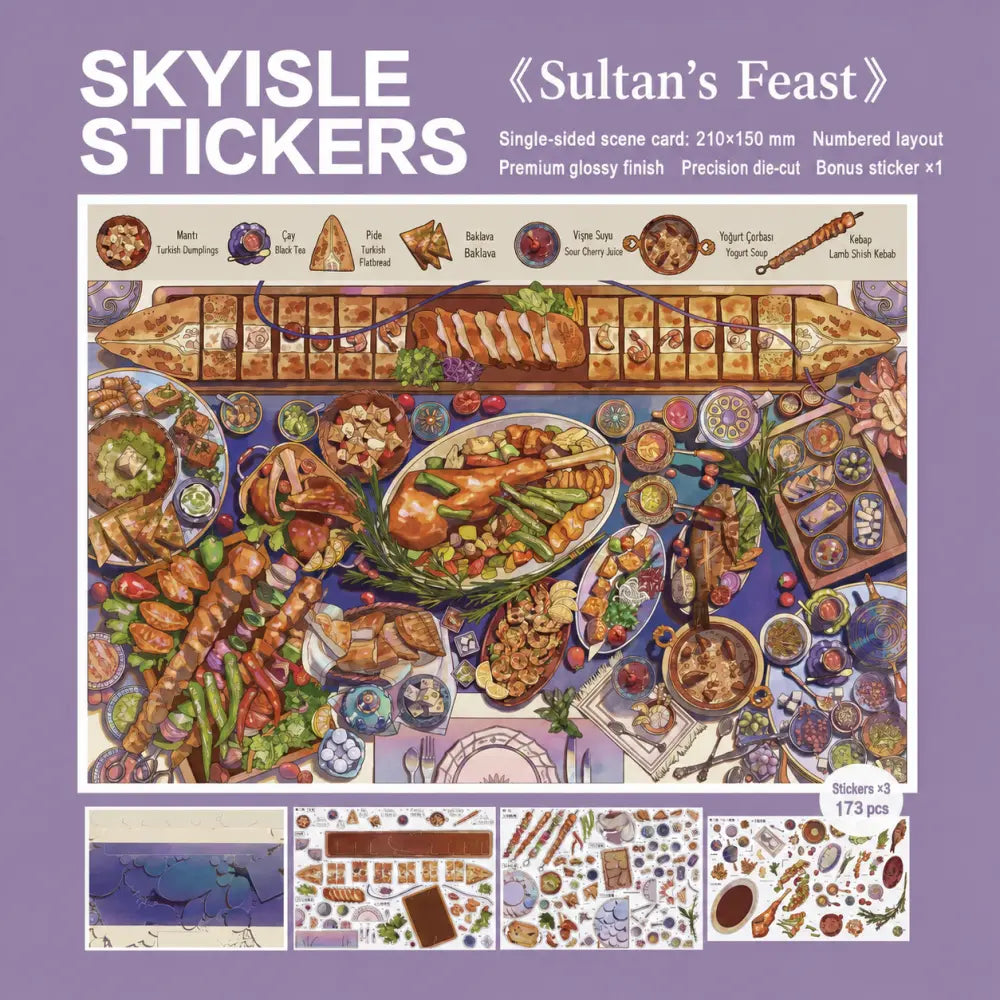 Scale and print detail of the Skyisle Istanbul Journey scene sticker kit