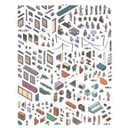 Skyisle Morning to Night City scene sticker kit package and scale detail