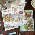 Star Travel Wonders scene cards with travel notes, plants, stars, and soft green fantasy details