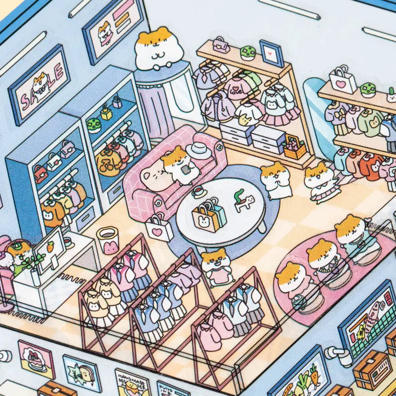 Clothing display area detail from Supermarket 3D Scene Sticker Kit