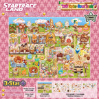 Sweet Treats pixel-style scene sticker kit with dessert shops, bakery details, scene card, and sticker sheets