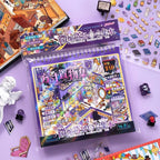 Tarot Secrets mini shops scene sticker book in retail packaging with magical object themed background