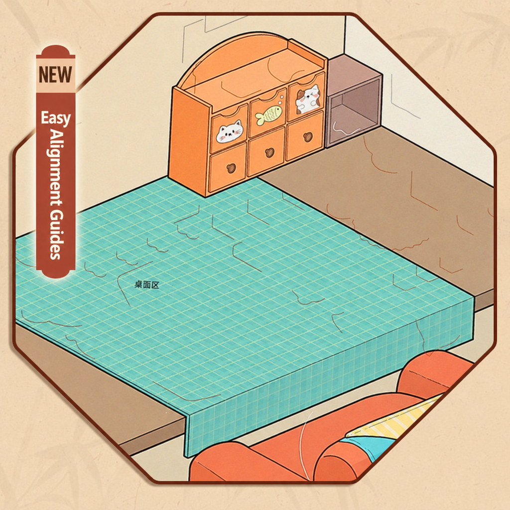 Easy alignment guide on a scene card for placing Telado 13.0 stickers