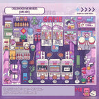 Arcade miniature scene with game machines from the Telado 14.0 Mini Shop sticker book