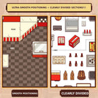 Close-up of the Telado 14.0 sticker book showing smooth positioning areas and clearly divided sticker sections