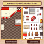 Close-up of smooth positioning areas and clearly divided sticker sections in the upgraded Telado 14.0 sticker book