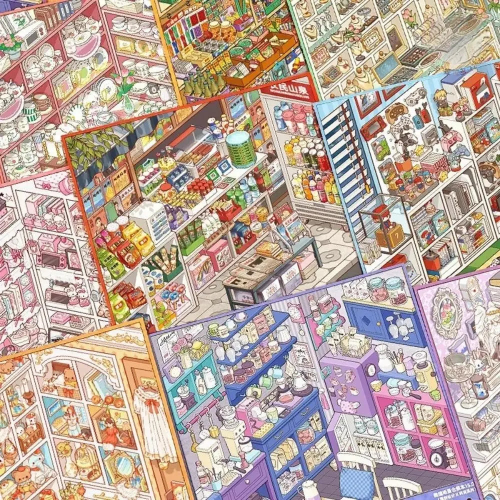 Miniature shop scenes from the Telado 15.0 Mini Scene Collection Book