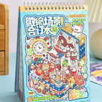 Telado 3.0 Miniature World Adventure scene sticker book standing on a desk with spiral binding and illustrated cover.