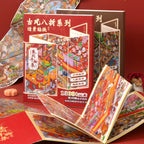Vermilion Pavilion 3D Scene Sticker Kit packaging with fold-out ancient-style scene display