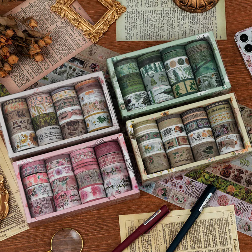Vintage Botanical washi tape set main product image