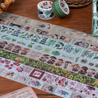 Vintage Botanical washi tape packaging and roll display