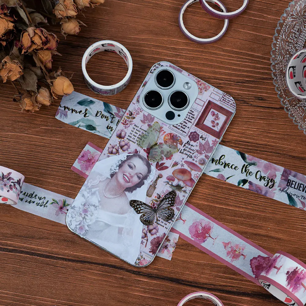 Vintage Botanical washi tape decorative pattern detail