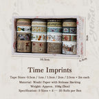 Vintage Botanical style 03 washi tape set