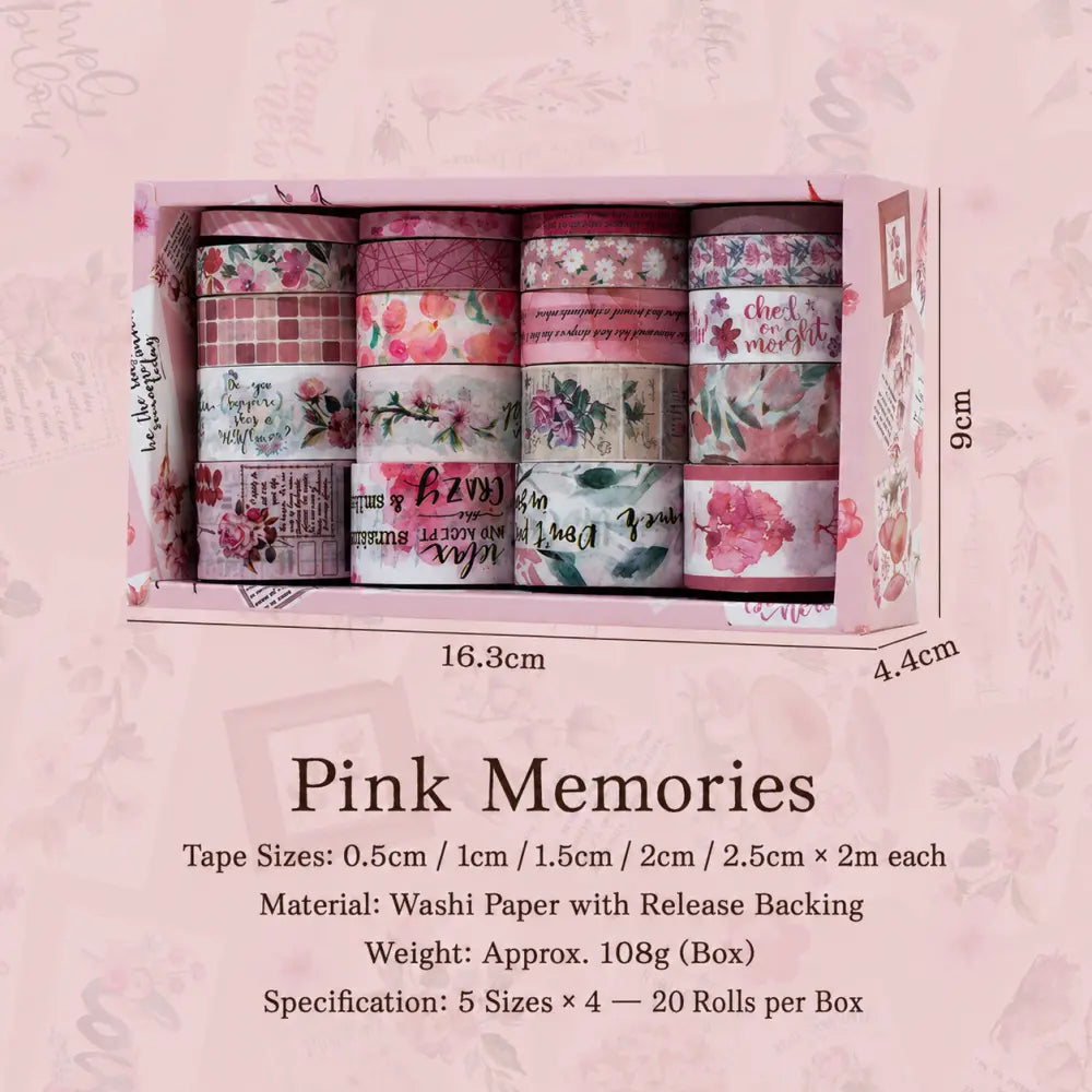 Vintage Botanical style 04 washi tape set