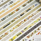 Vintage Collage washi tape packaging and roll display