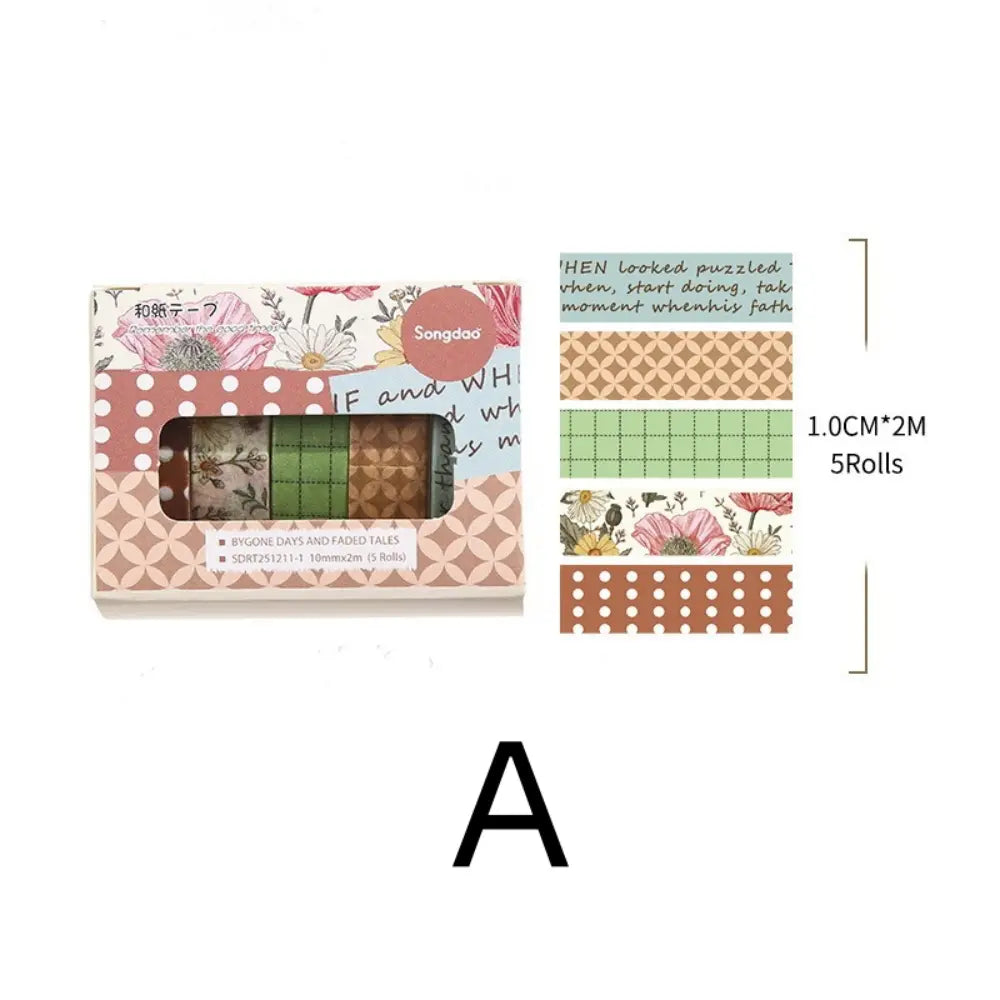 Vintage Collage style 01 washi tape set