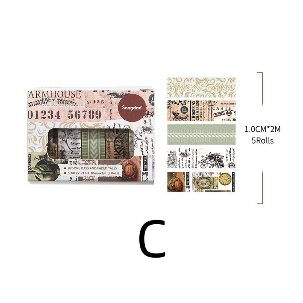Vintage Collage style 03 washi tape set