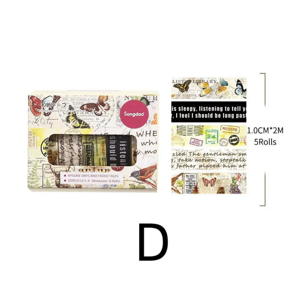 Vintage Collage style 04 washi tape set