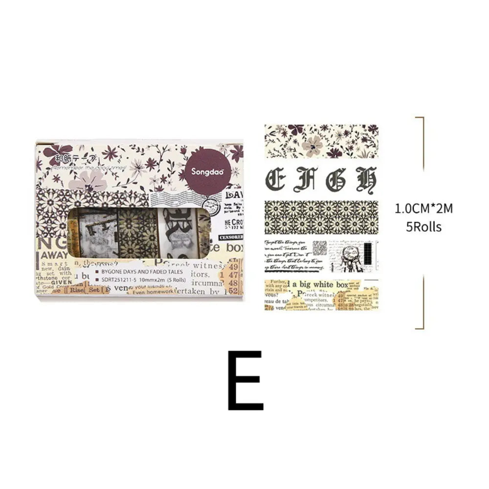 Vintage Collage style 05 washi tape set