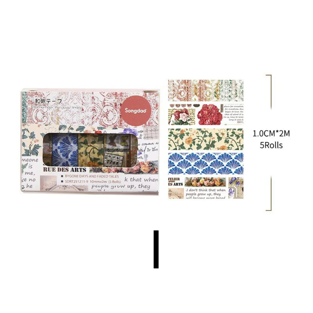 Vintage Collage style 09 washi tape set