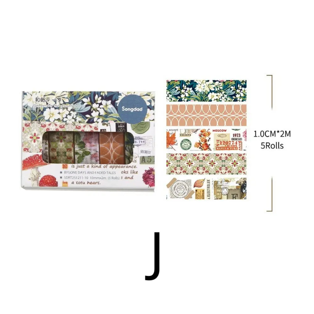 Vintage Collage style 10 washi tape set