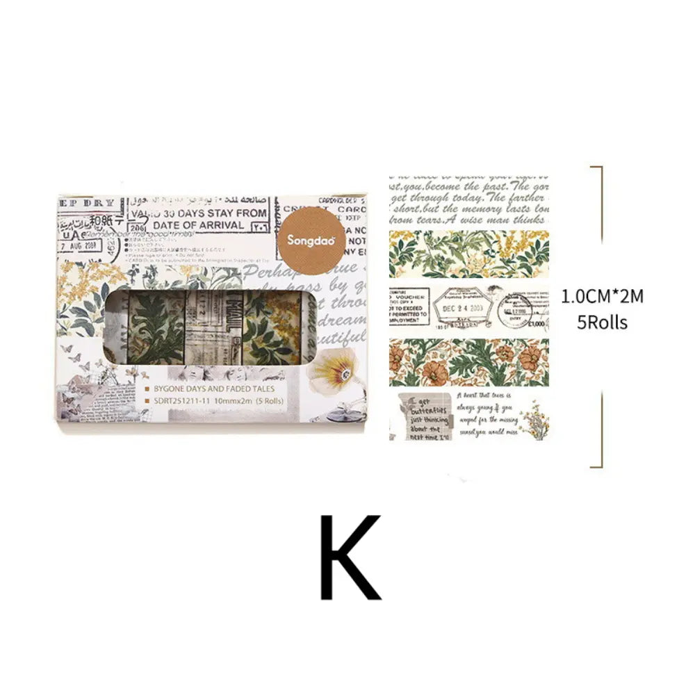 Vintage Collage style 11 washi tape set