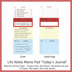 Today's Journal Vintage Planner memo pad style with journal prompt pages for daily planning.