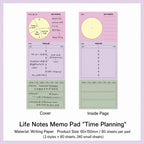 Time Planning Vintage Planner memo pad style with time tracker pages for planner layouts.