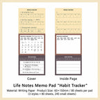 Habit Tracker Vintage Planner memo pad style with tracker pages for routines and journals.