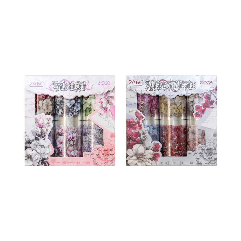 Whisper of Blossoms full set of washi tape styles